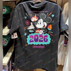 Disney Parks Disneyland 2026 Happiest Place on Earth Mickey Mouse Graphic Shirt